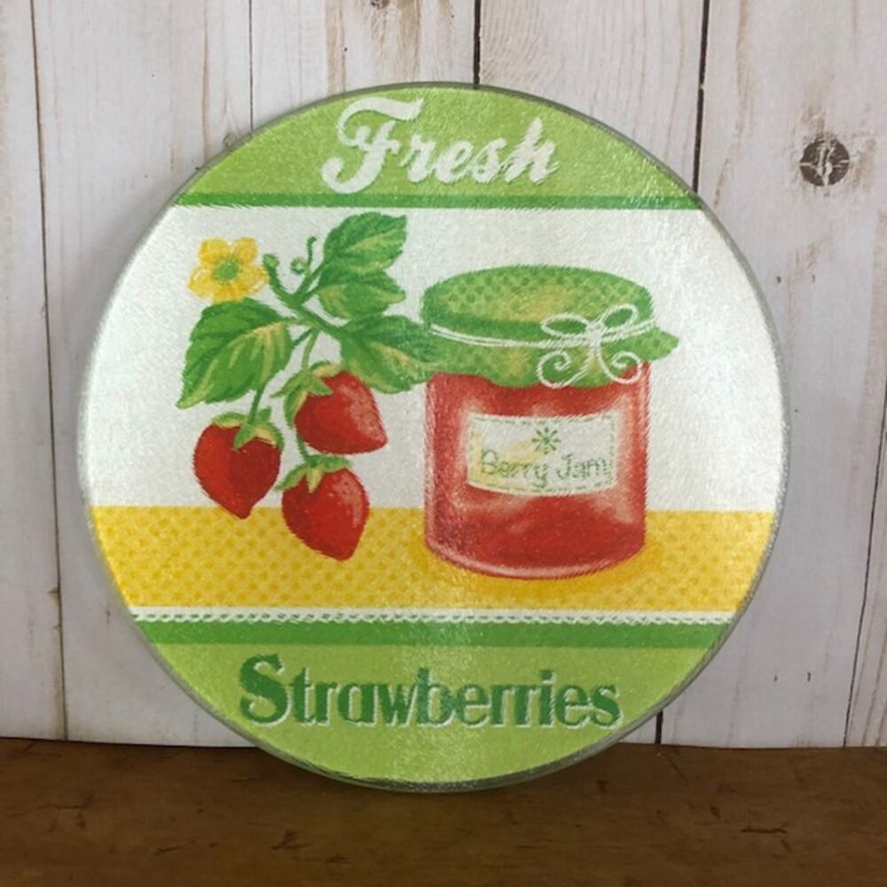 “Fresh Strawberries” Glass Trivet